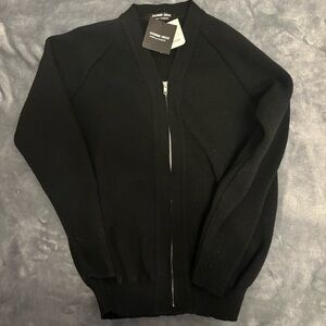 Comme des Garcons Black Zip-Up Sweater